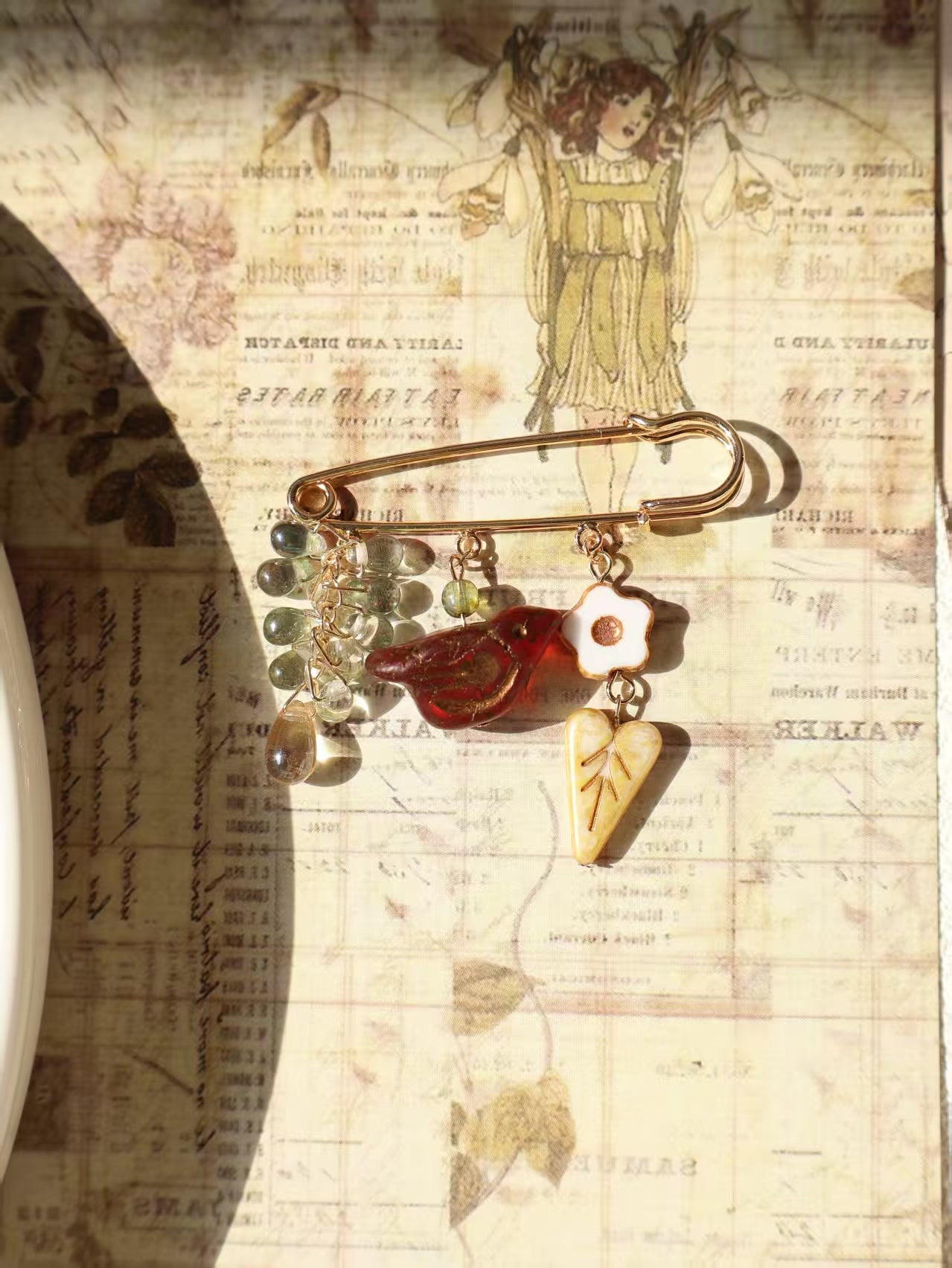 Handmade Brooches & Pins – Czech Beads Floral & Vintage Styles | Jouvi & Co.