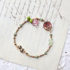 Blush Brown Blossom & Little Fish Bracelet