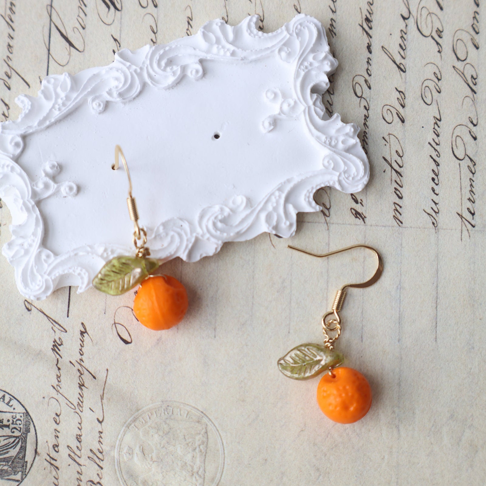 Citrus Leaf Earrings