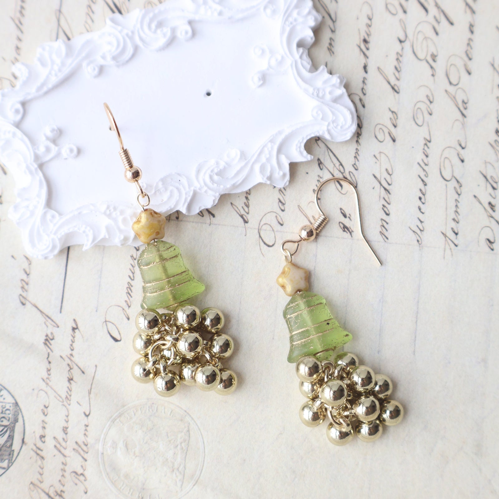 Bell Bead Dangle Earrings