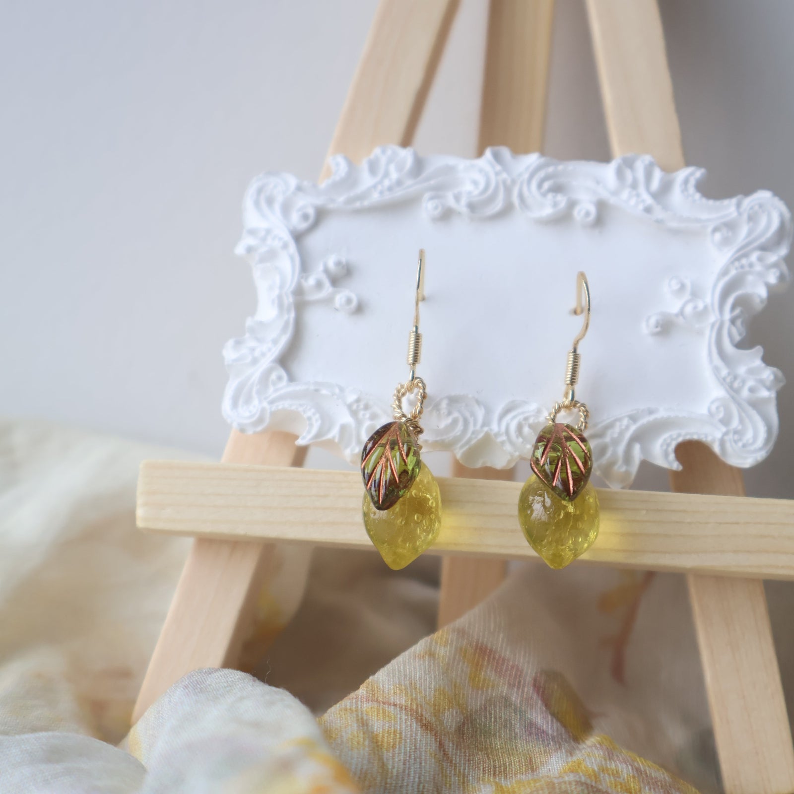 Lemon Leaf Earrings