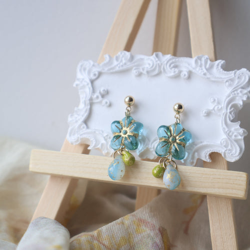 Blue Blossom Drop Earrings