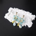Blue Blossom Drop Earrings