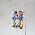 Colorful beaded hair clip on a white background