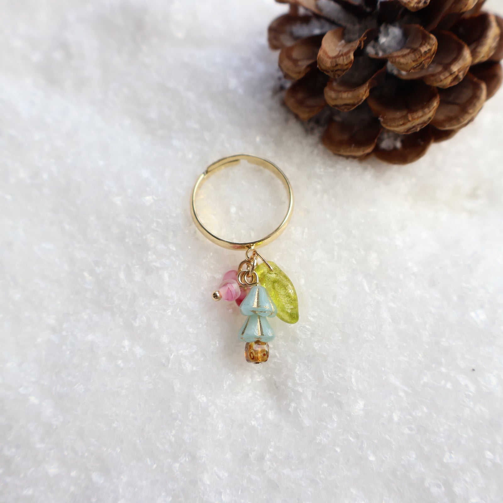 Beaded Evergreen Ring