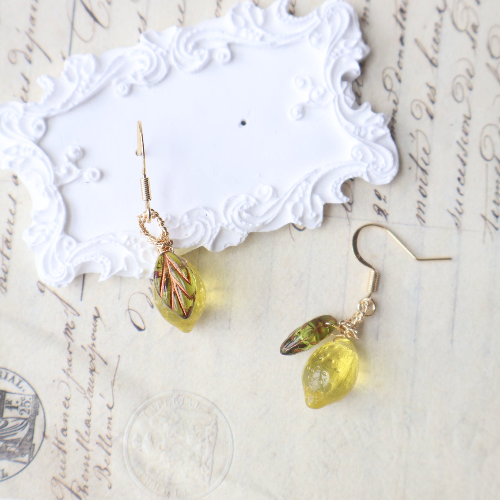 Lemon Leaf Earrings